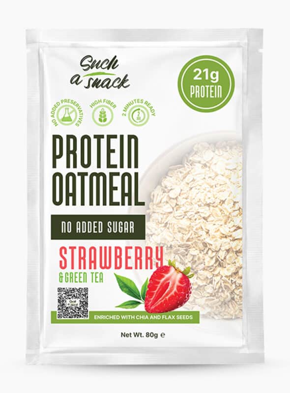 Protein Oatmeal Strawberry & Green Tea