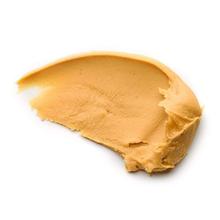 butter smear over white background